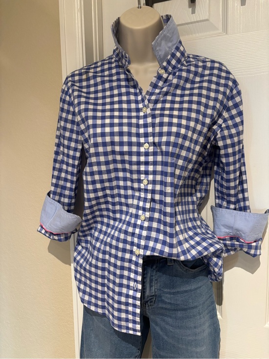 Banana Republic Tops - Banana Republic Blue and White Gingham Shirt